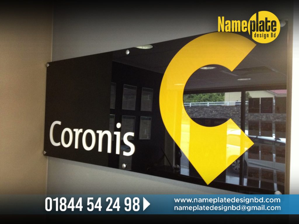 Cornis Logo Name Plate With Glass Name Plate Signage Name Plate BD personalized-customized-office-desk-tabletop-display-name-plate-pen