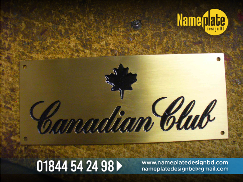 Brass Etching Name Plate Signage