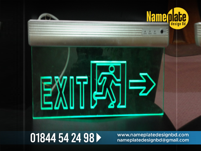 Exit Neon Sign Making Service in BD