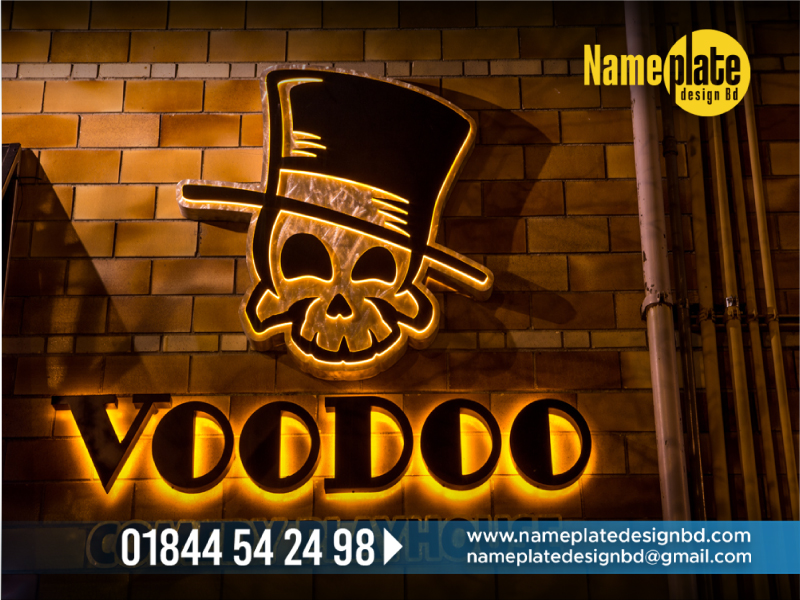 VOODOO NEON LOGO AND LETTER SIGNS BD
