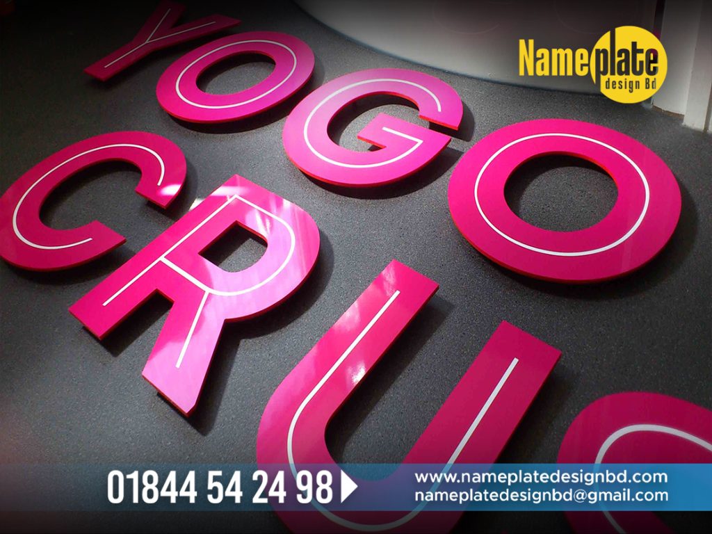 Acrylic Name Plate  With Alco board