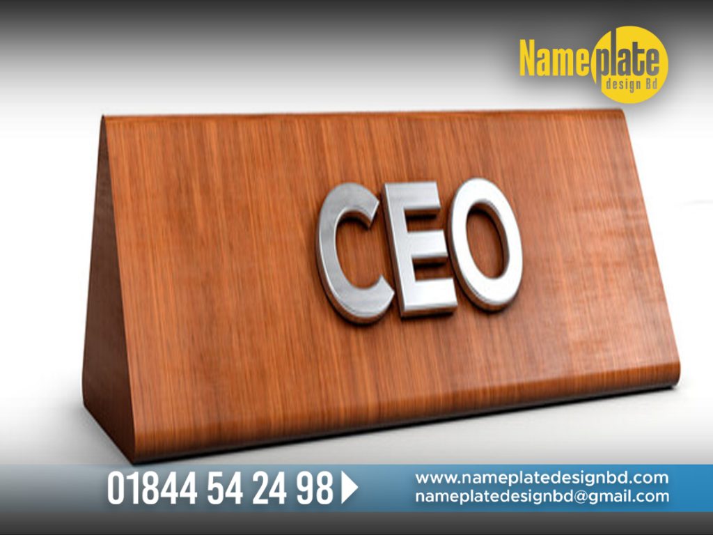 SS Letter Nameplate for Managing Director & CEO