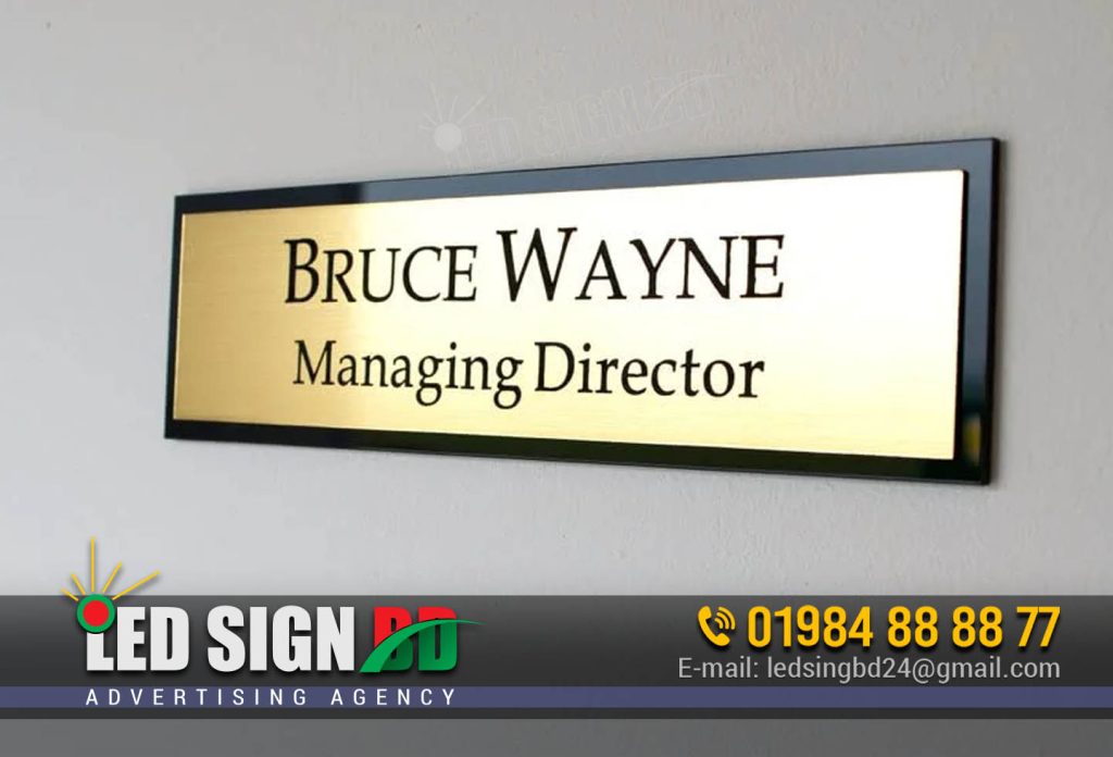 Managing Director Nameplate. Bruce Wayne Managing Director Signboard Nmaeplate BD