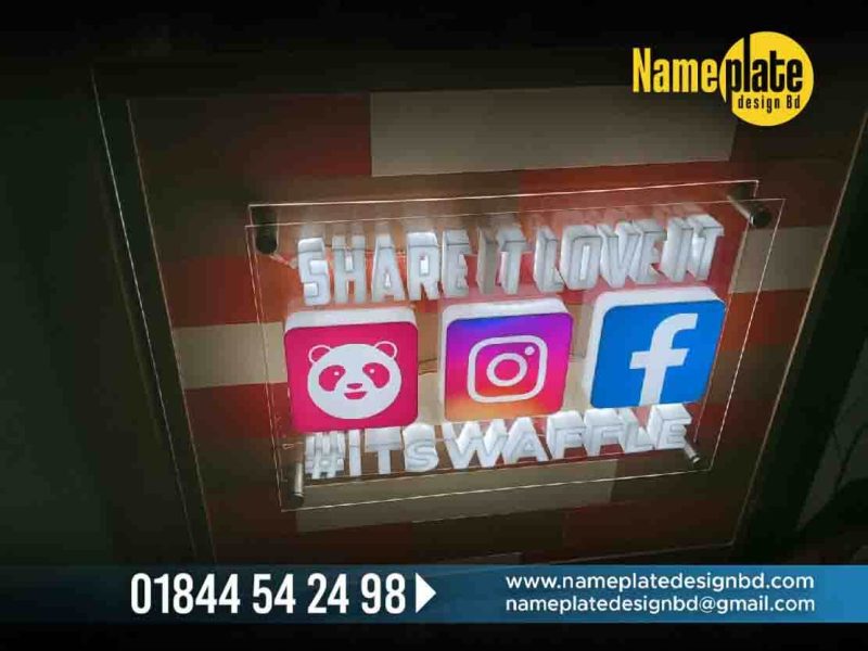 Social Media Icon LED Sign