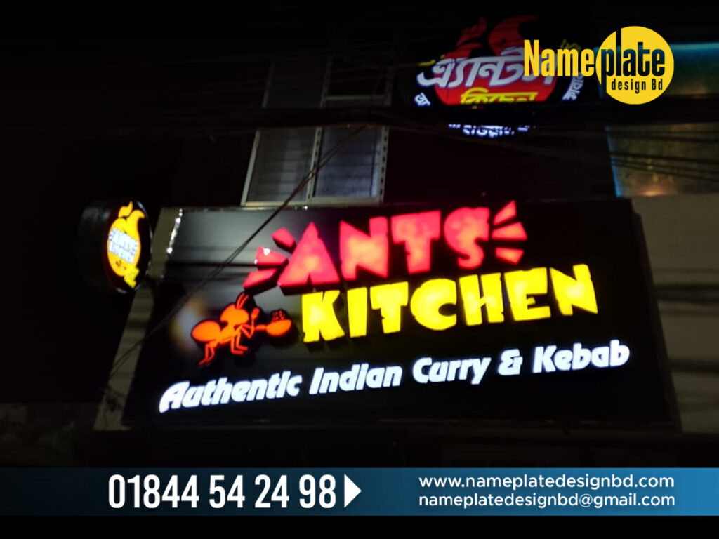 LED Name Plates for Restaurant